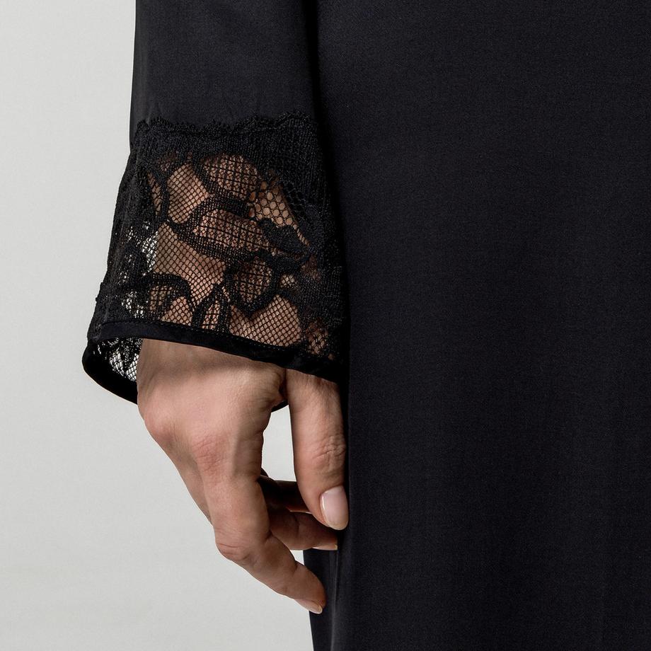 BOSS Langer Morgenmantel mit Schalkragen  