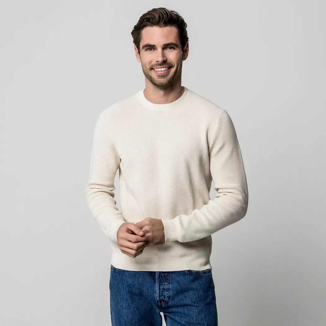 Manor Man - Strickpullover, für Herren, Ecru Größe M