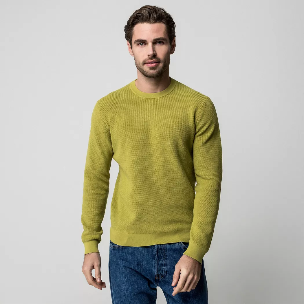 Manor Man - Strickpullover, für Herren, Lindengrün, Größe S