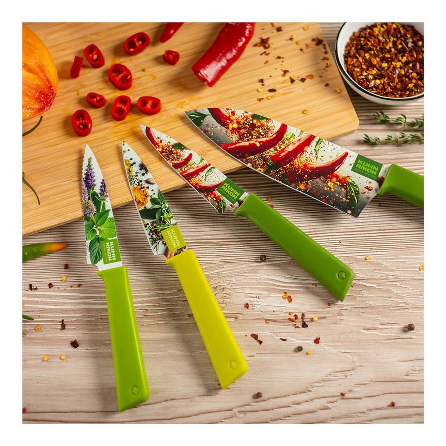 KUHN RIKON Kit de couteaux à légumes Colori+ Spices&Herbs 
