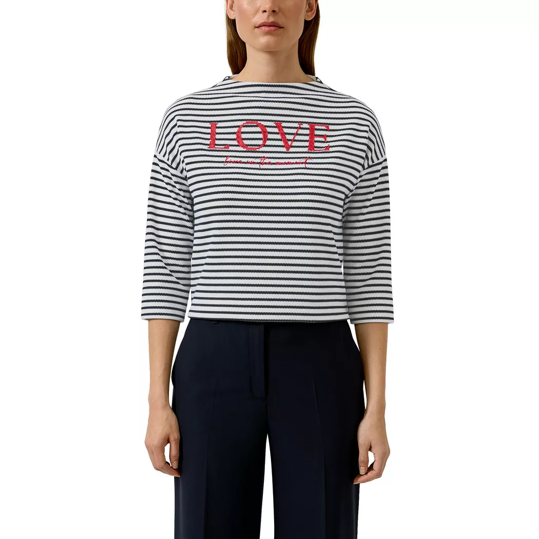 S. Oliver Black Label - Sweatshirt, für Damen, Weiss Bedruckt, Größe 36