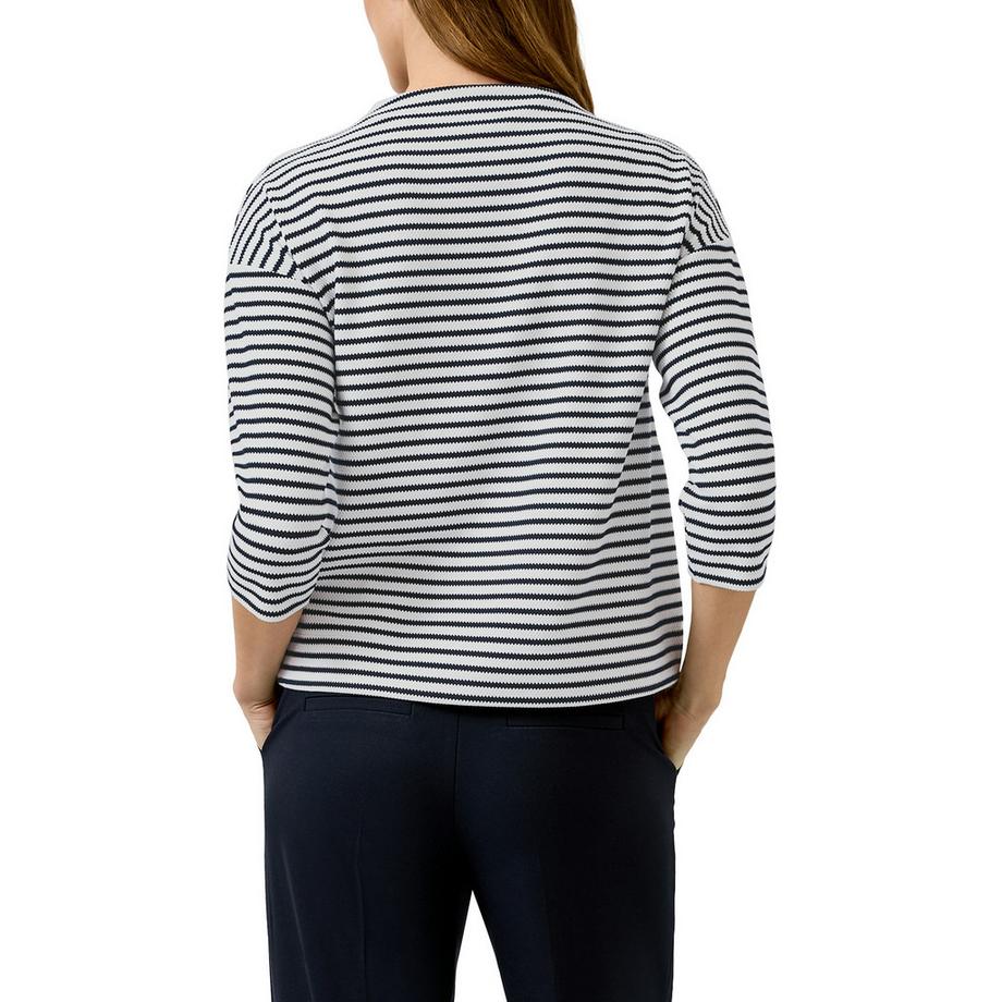 S. Oliver Black Label Gestreiftes Sweatshirt Love Stickerei  