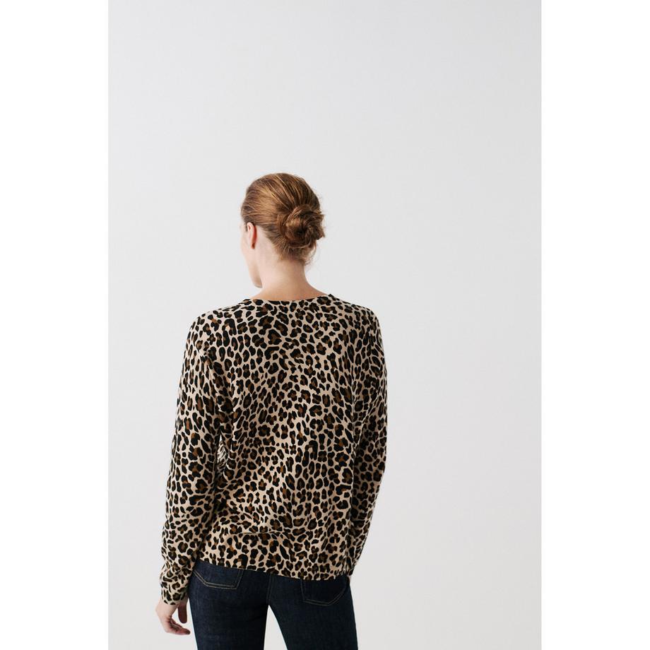 Caroll Pullover Imprimé Léopard  