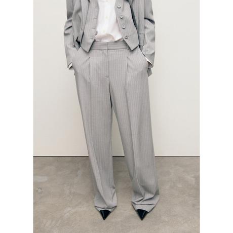 MANGO BOWERY Nadelstreifen Straight Fit Anzughose  