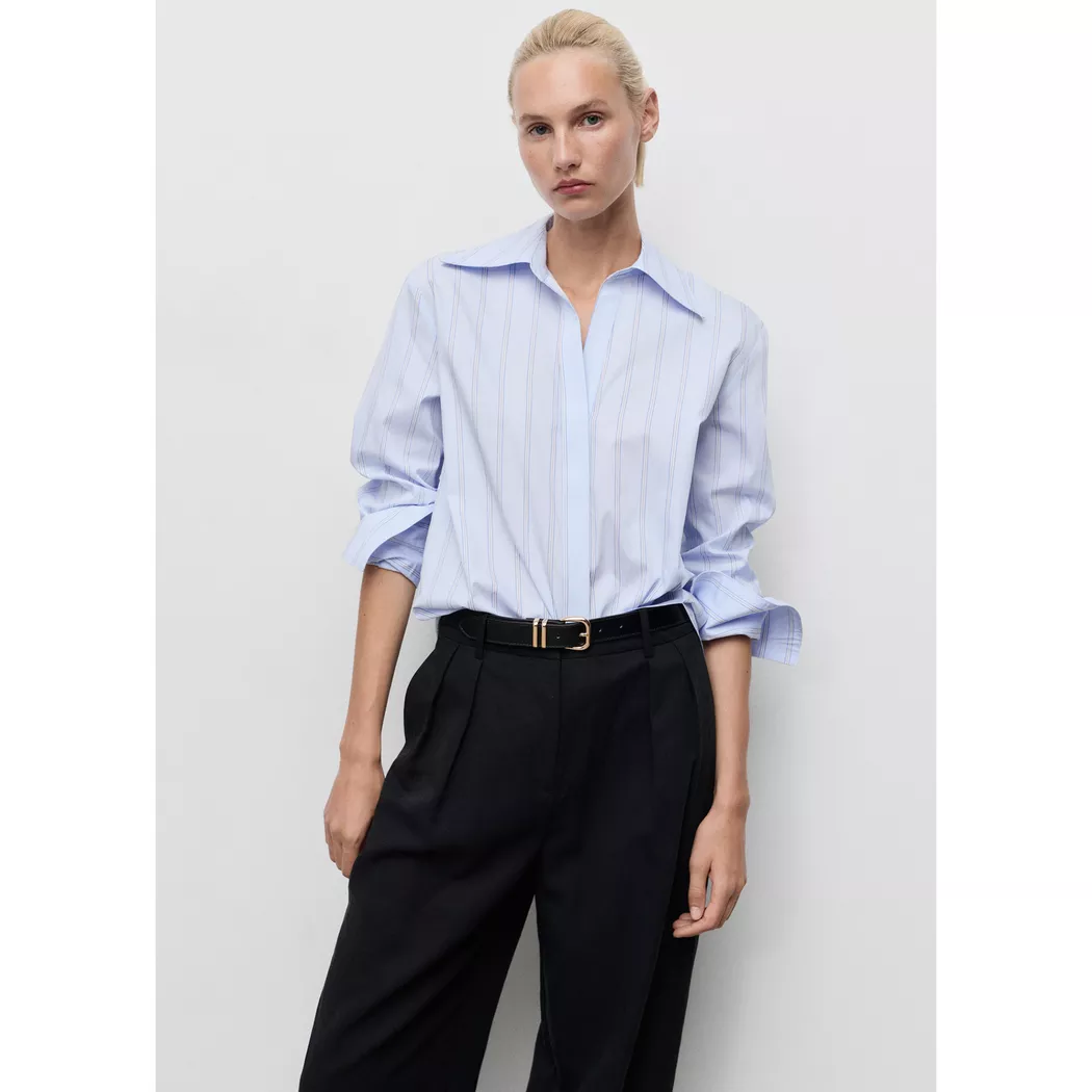 Mango - Bluse, für Damen, Saphirblau, Größe L 5