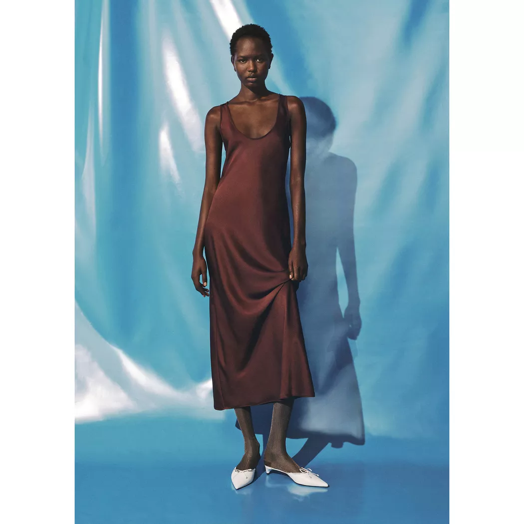 Mango - Kleid, für Damen, Light Beige, Größe S 4