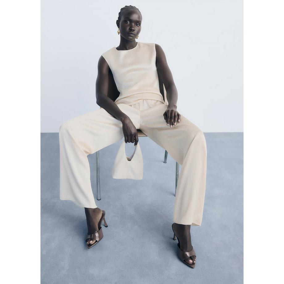 MANGO PLIS Ärmelloses Plissee Top  