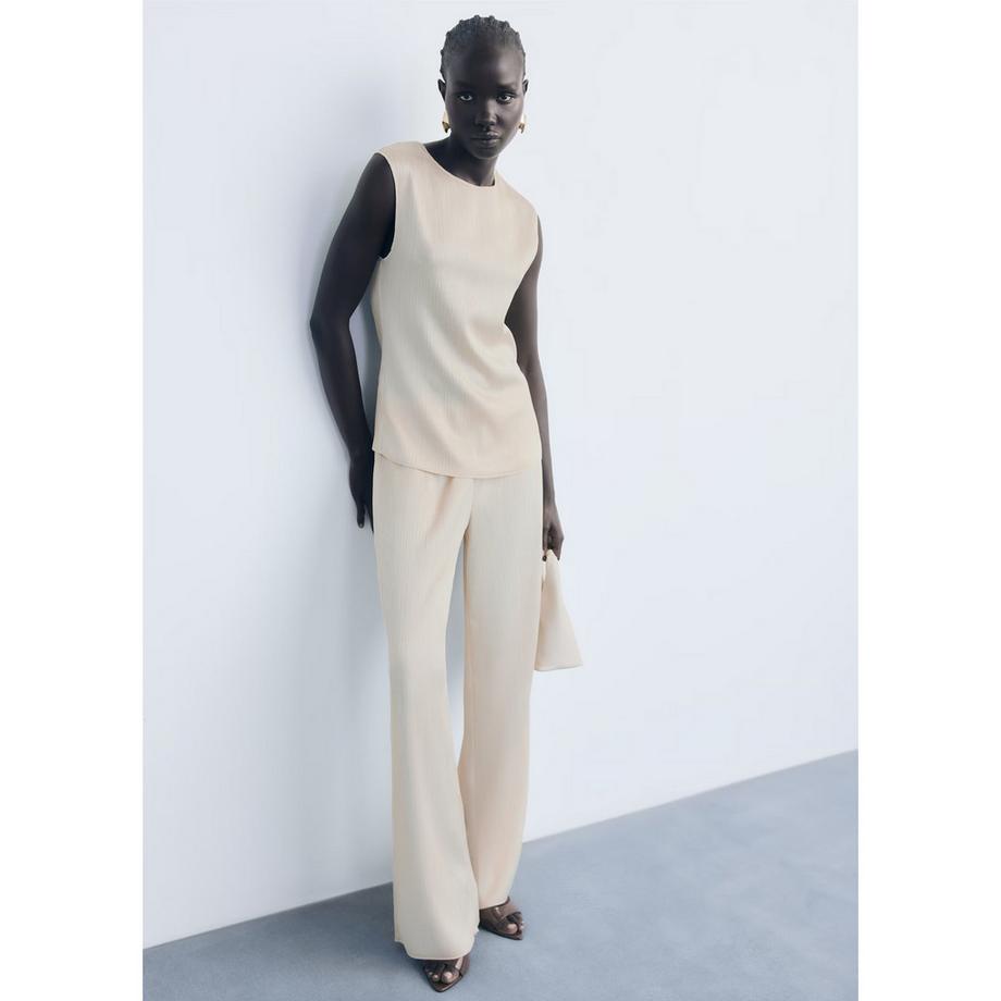 MANGO PLIS Ärmelloses Plissee Top  