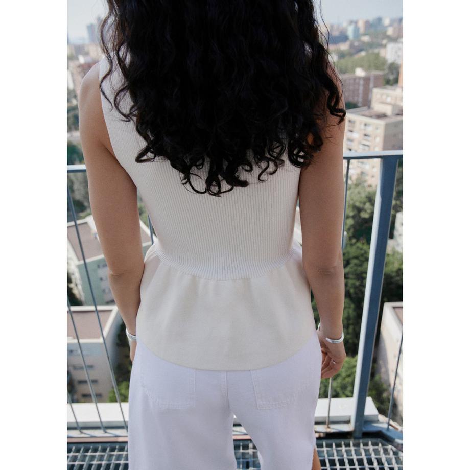 MANGO PARISE Ärmelloses Rippstrick-Top  