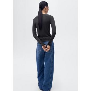 MANGO LILOBAR Langarm Slim Fit T-Shirt  