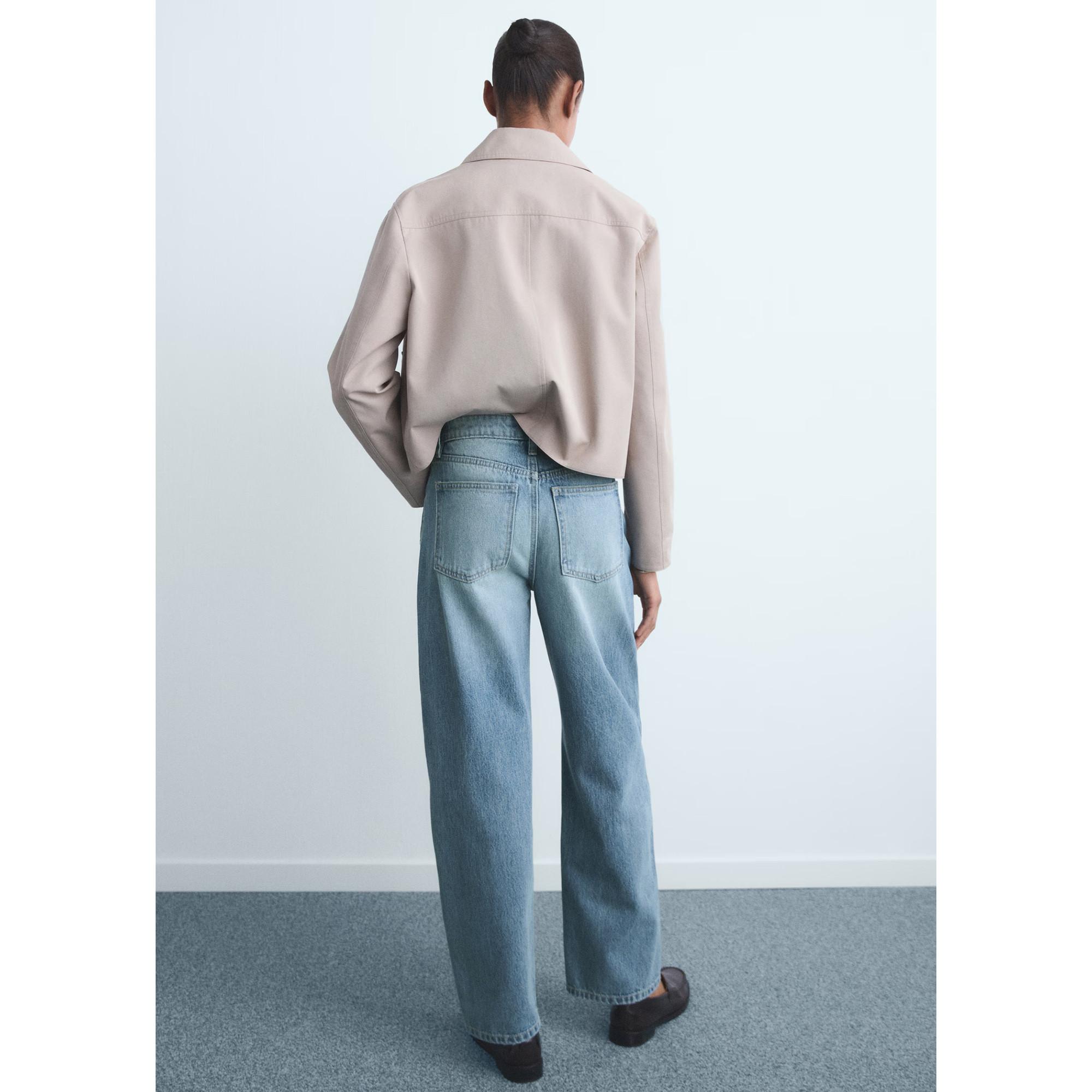 MANGO BET Tapered Fit High Waist Jeans  