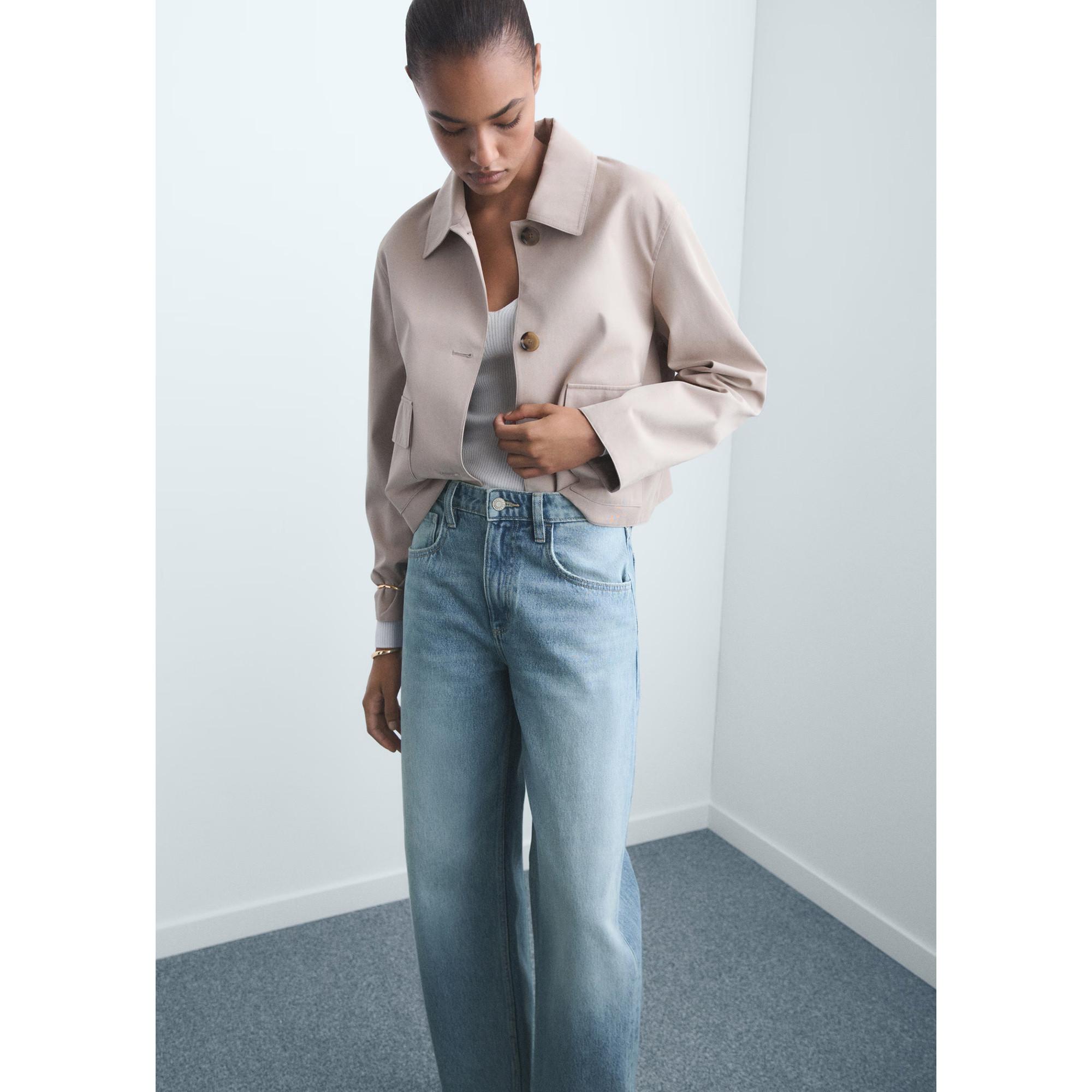 MANGO BET Tapered Fit High Waist Jeans  