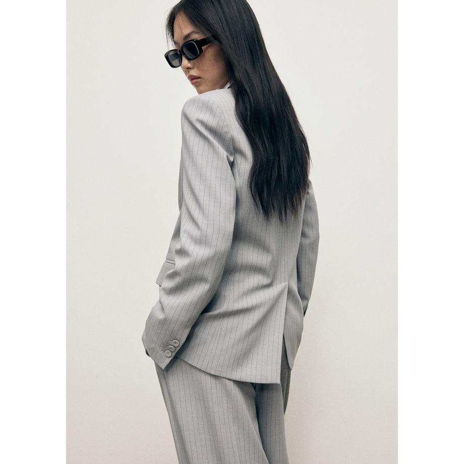 MANGO Bowery Blazer à Rayures Fines  