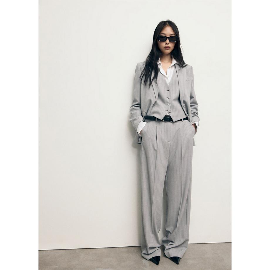 MANGO Bowery Blazer à Rayures Fines  