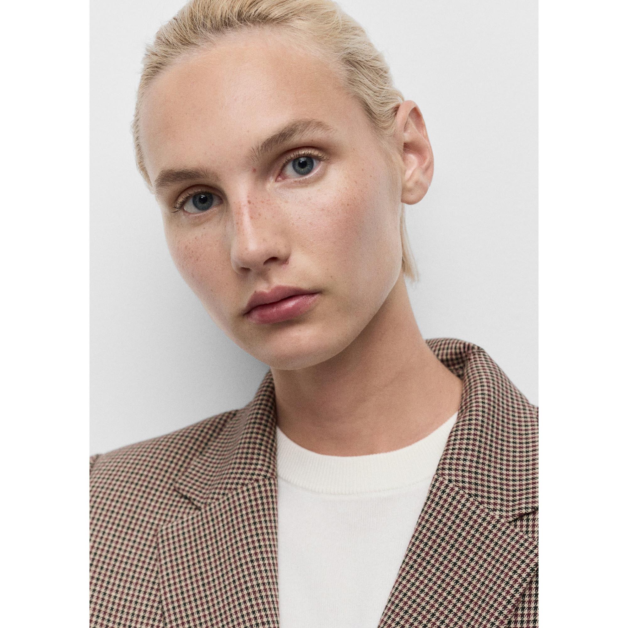 MANGO Charlott Hahnentritt Doppelreiher Blazer  