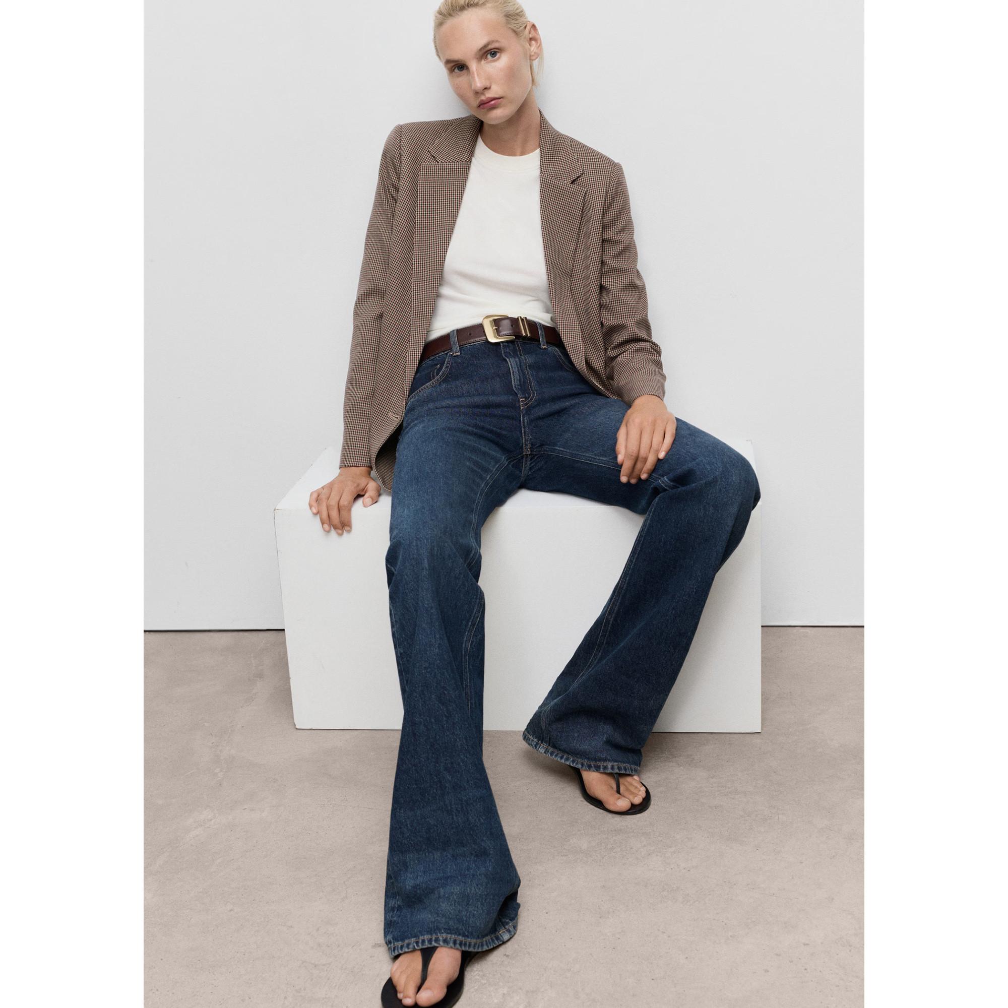 MANGO Charlott Hahnentritt Doppelreiher Blazer  