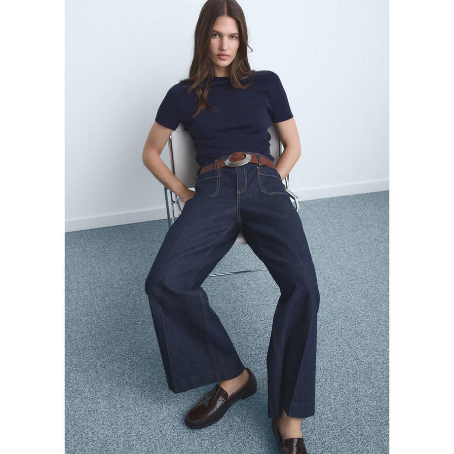 MANGO JESSIE Jeans Vita Alta Gamba Larga  