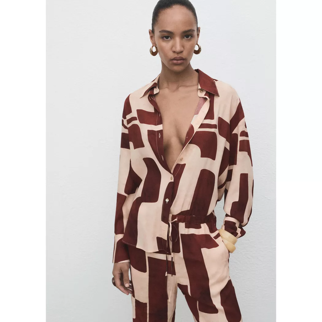 Mango - Bluse, für Damen, Café, Größe S