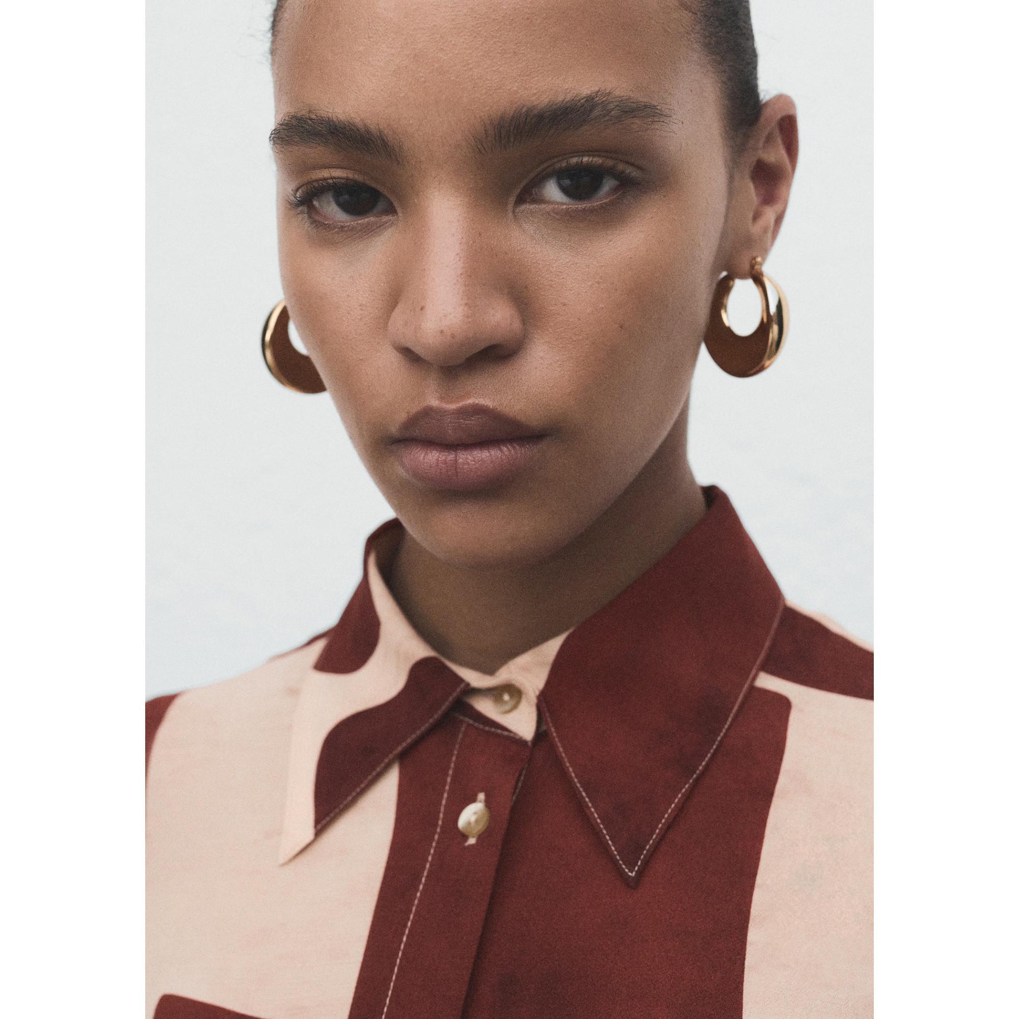 MANGO PARISI Camicetta Stampata Vestibilità Dritta  