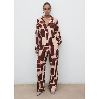 MANGO PARISI Camicetta Stampata Vestibilità Dritta  