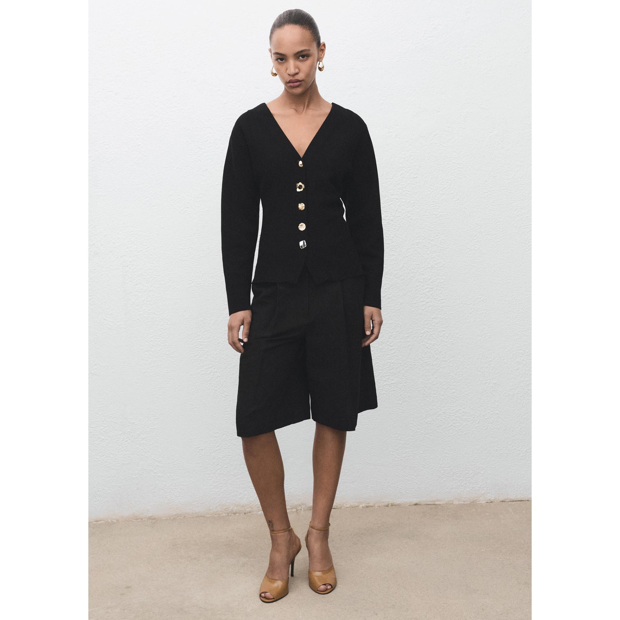 MANGO DALI Feinstrick V-Ausschnitt Cardigan  