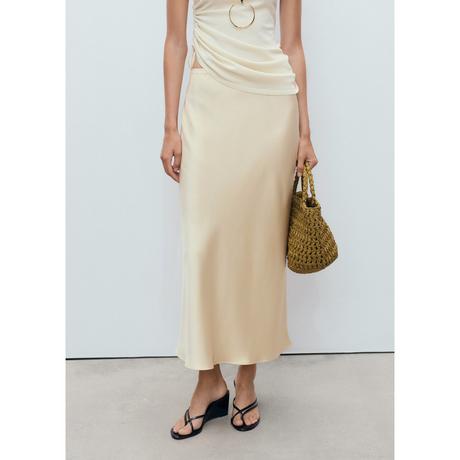 MANGO MIA Satin Midirock  