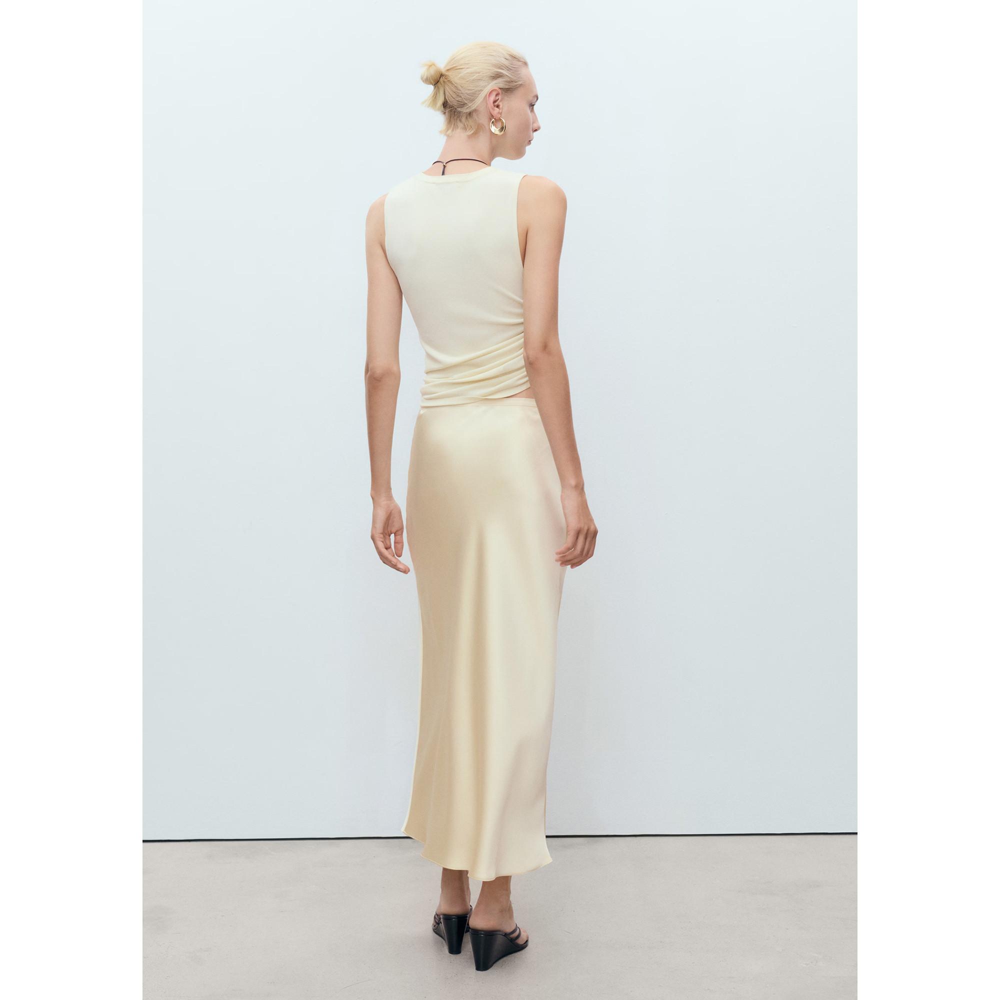 MANGO MIA Satin Midirock  