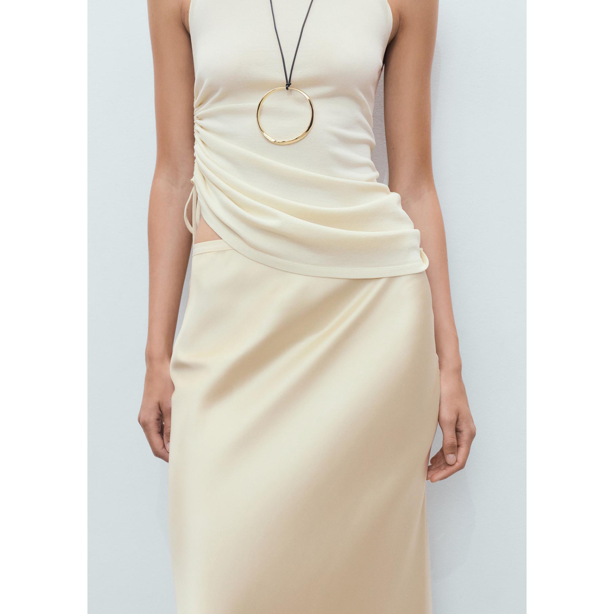 MANGO MIA Satin Midirock  