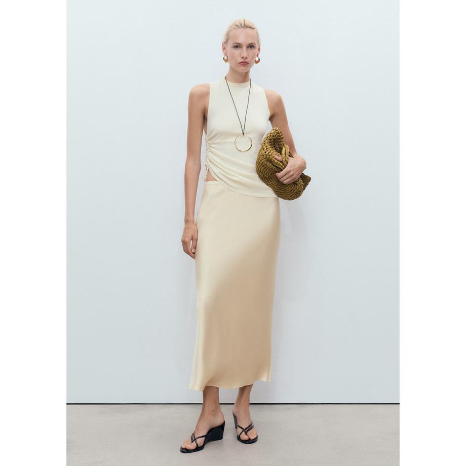 MANGO MIA Jupe Midi Satin  