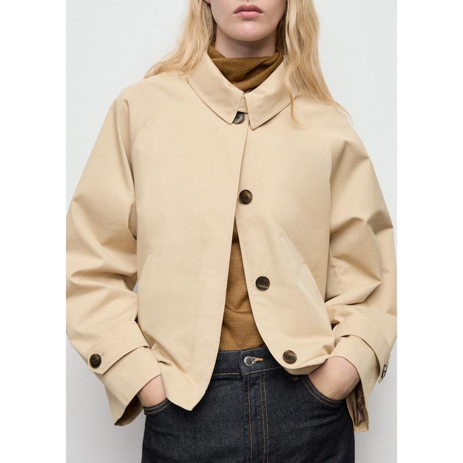 MANGO Newlipa Oversized Kurzer Trenchcoat  