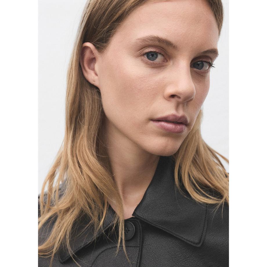 MANGO Sabina Veste Courte Effet Cuir  