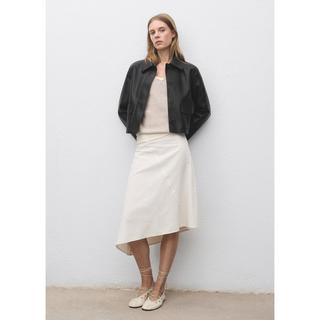 MANGO Sabina Kurze Leder-Look Jacke  