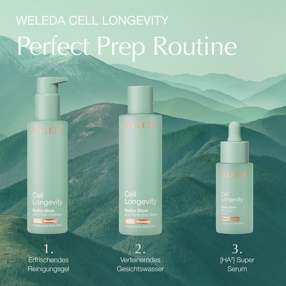 Weleda Cell Longevity  Hydra Glow Gelée Nettoyante Visage  