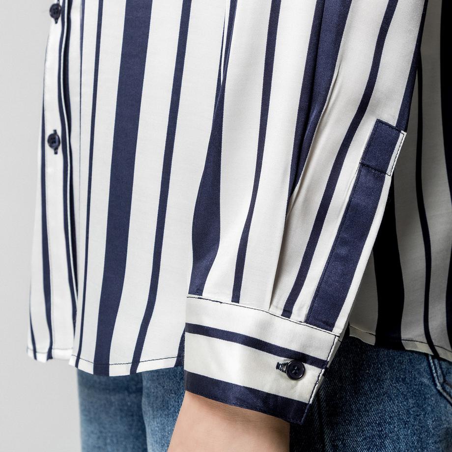 Manor Woman Gestreifte Langarmbluse  