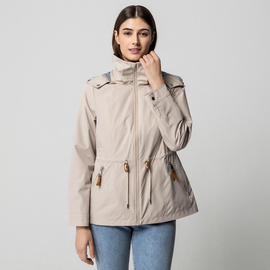 Manor Woman Veste Femme Regular Fit avec Capuche Amovible  