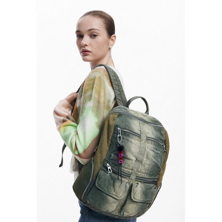Desigual Sac à dos effet vintage délavé  