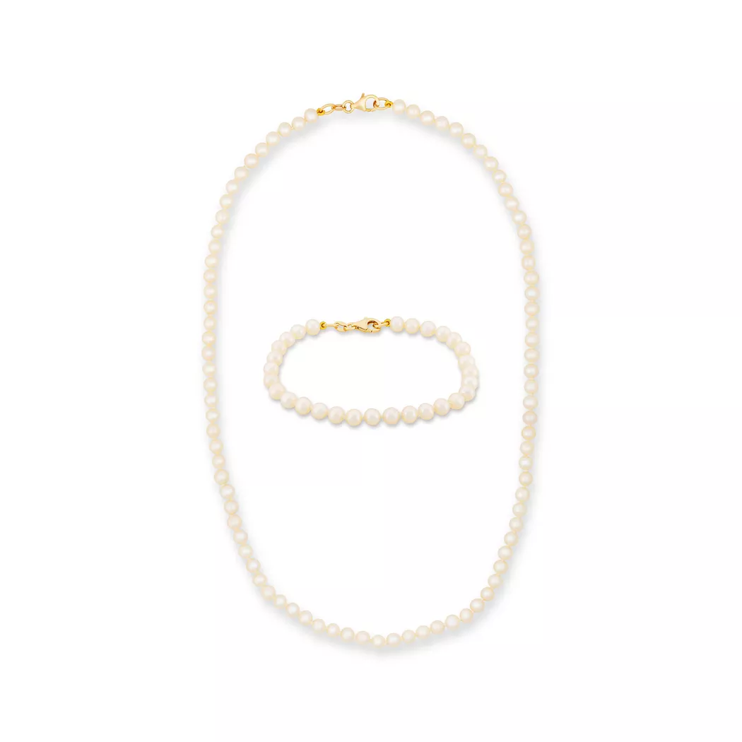 Puro® - Set Collier/Armkette, 50 CM, Gelbgold