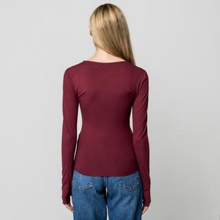 Gina Tricot Top Maniche Lunghe Scollo a V Profondo  