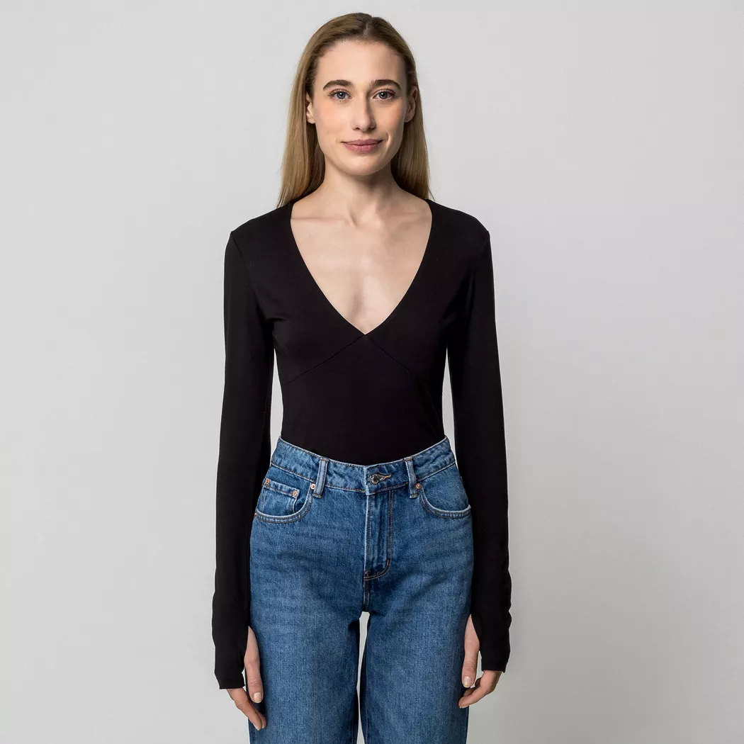Gina Tricot - Top, für Damen, Black, Größe S