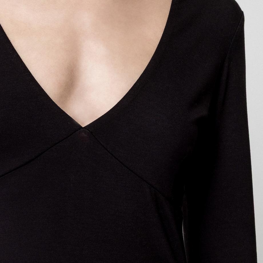 Gina Tricot Top Maniche Lunghe Scollo a V Slim Fit  