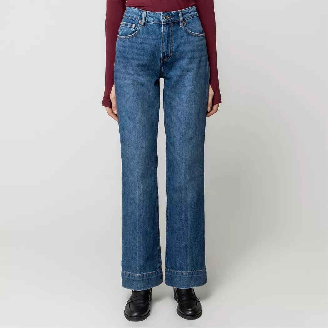 Gina Tricot - Jeans, für Damen, Blau Denim, Größe 38