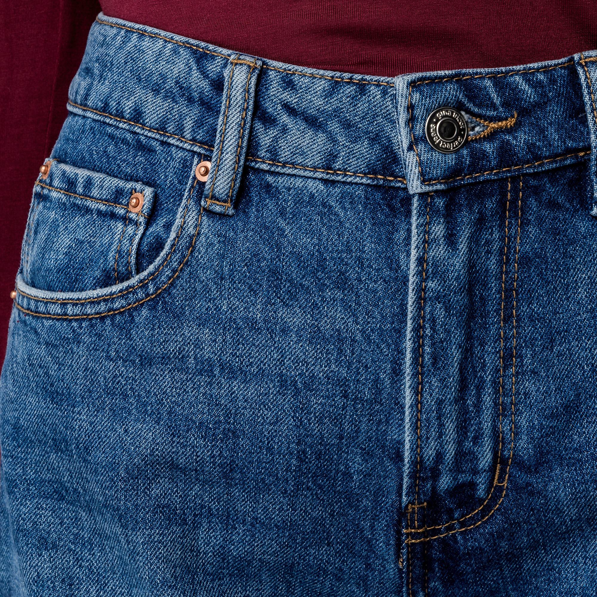 Gina Tricot Jeans Taille Haute Coupe Droite  