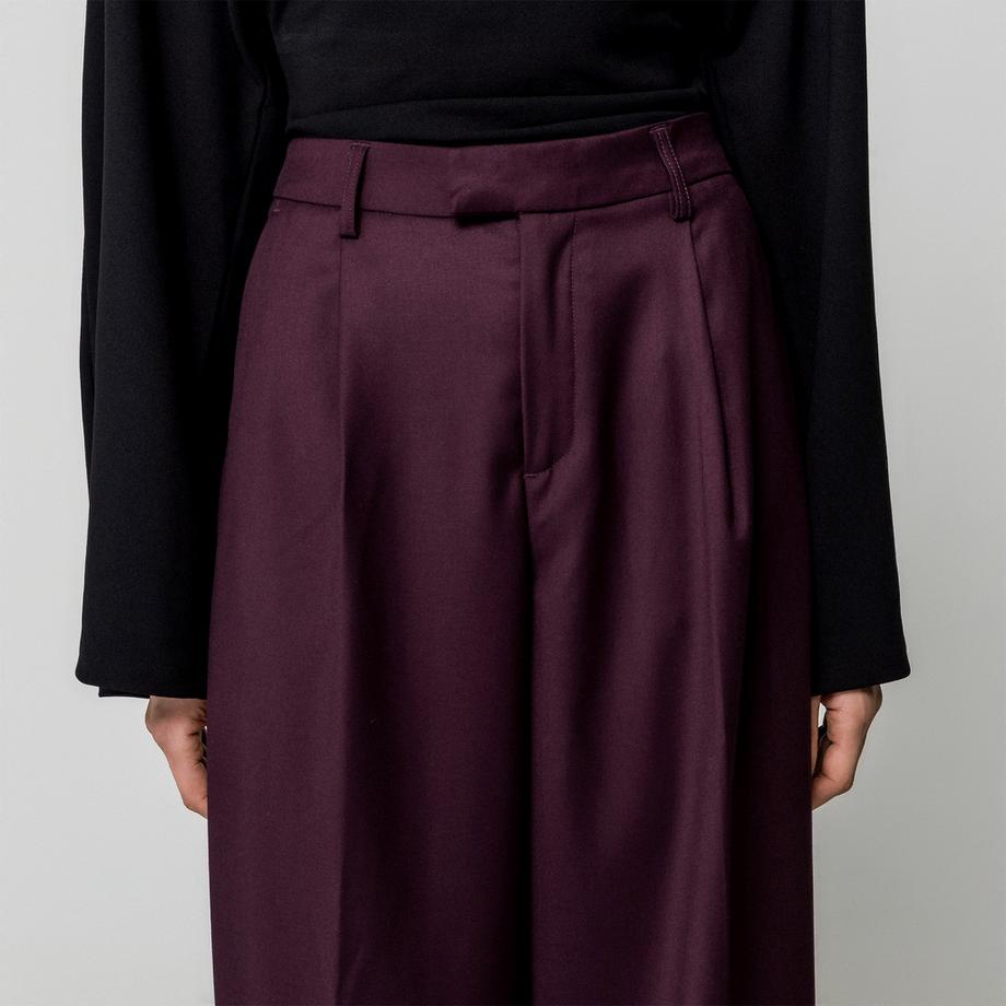 Gina Tricot Pantalon plissé à jambes larges  