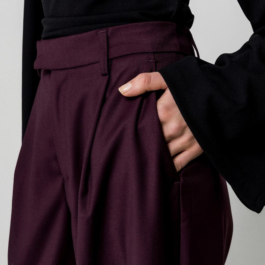 Gina Tricot Pantalon plissé à jambes larges  