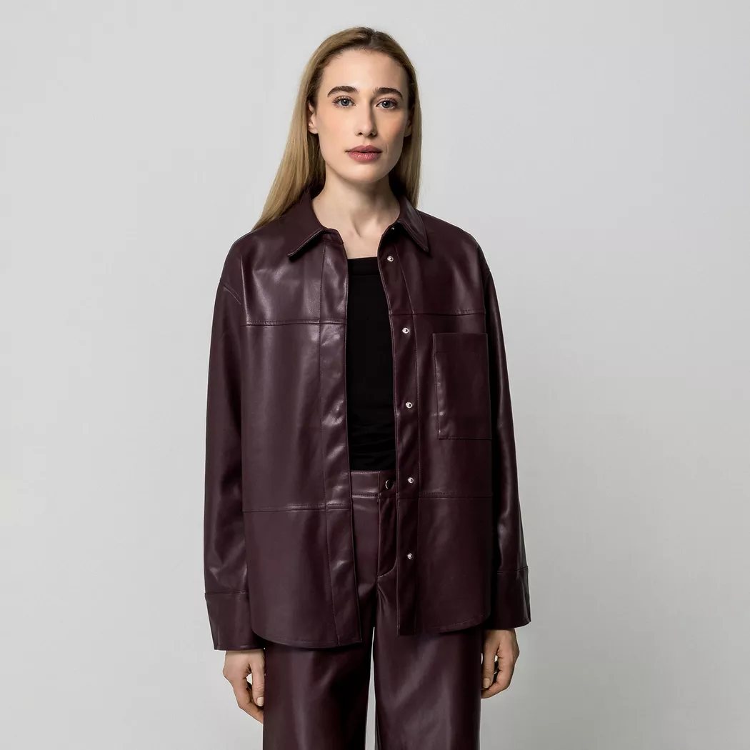 Gina Tricot - Hemd, für Damen, Weinrot, Größe M