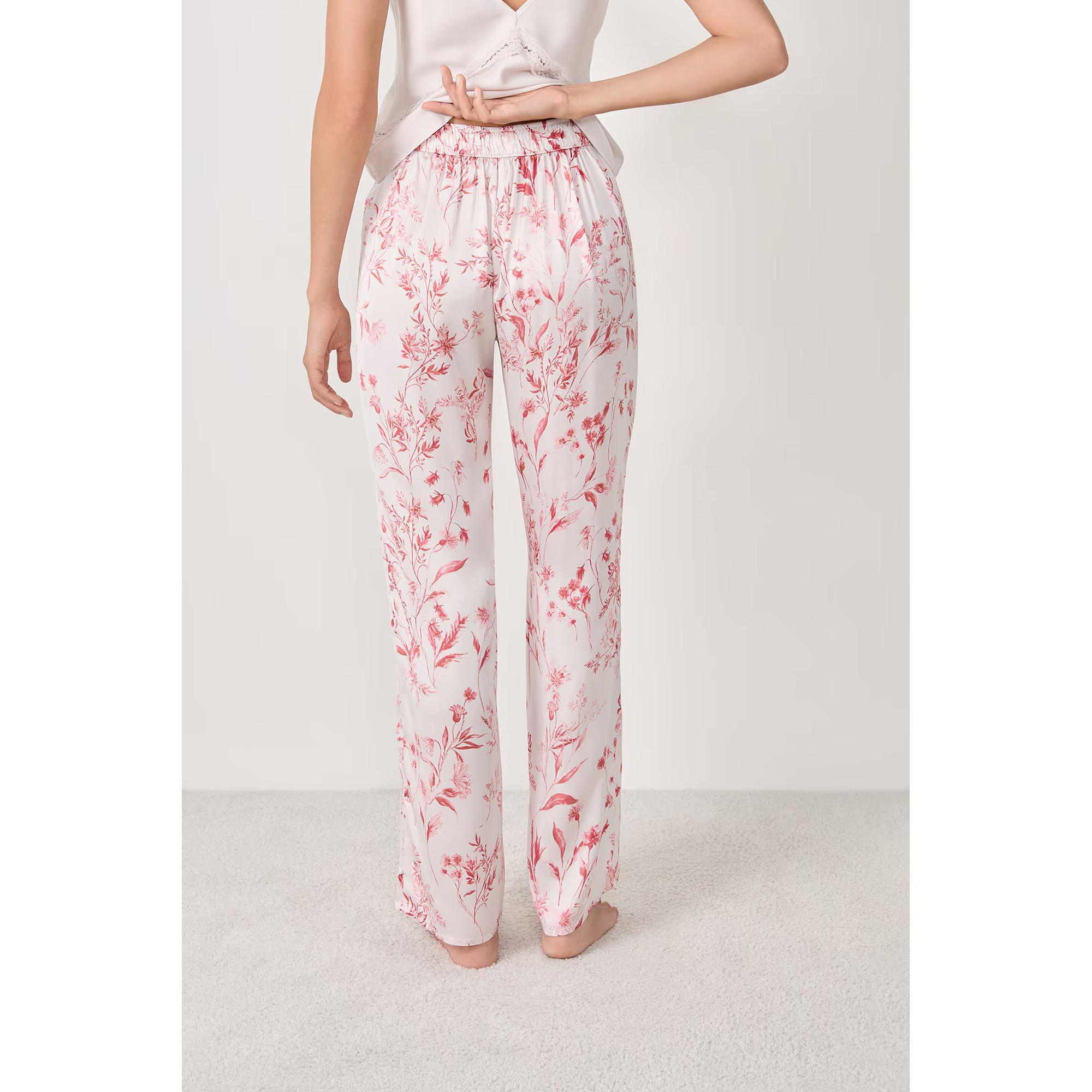 Etam Pantalon de pyjama en satin à imprimé floral  