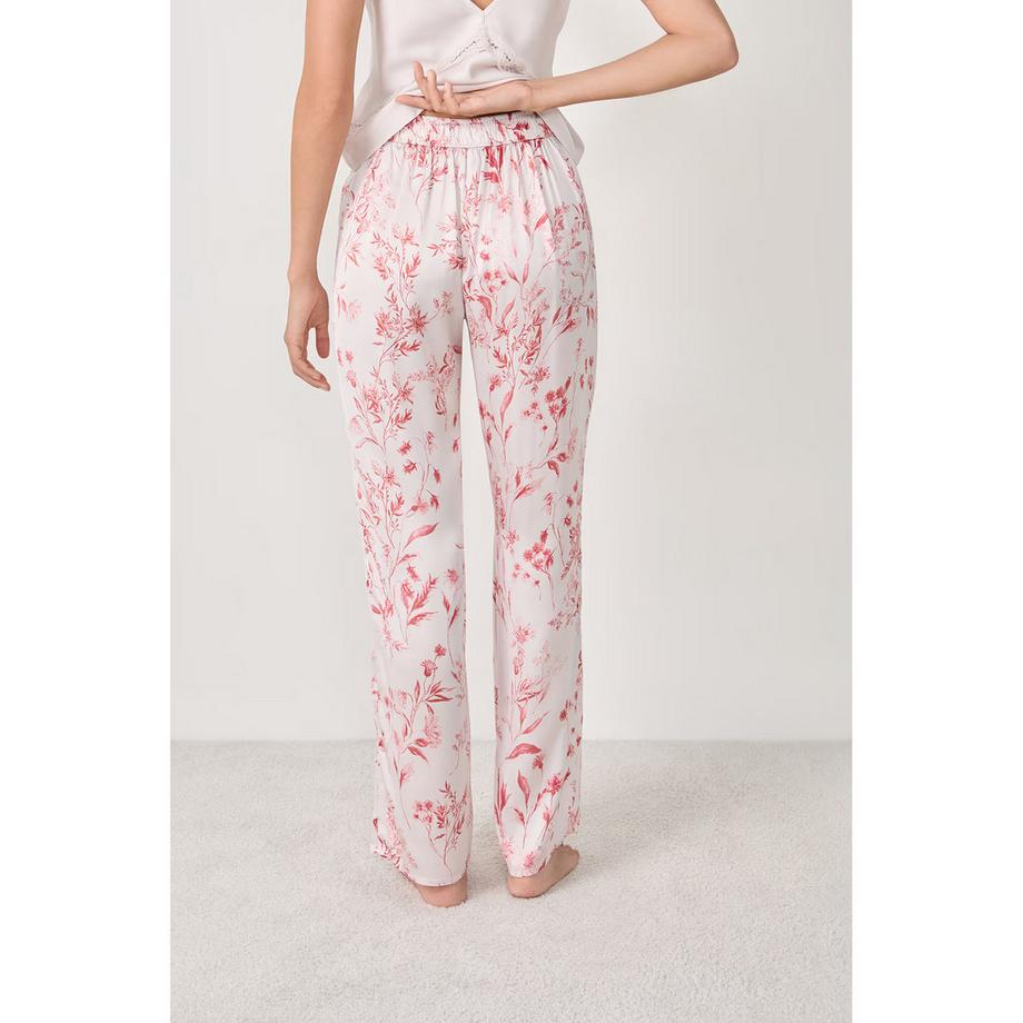 Etam Pantaloni pigiama in raso con stampa floreale  