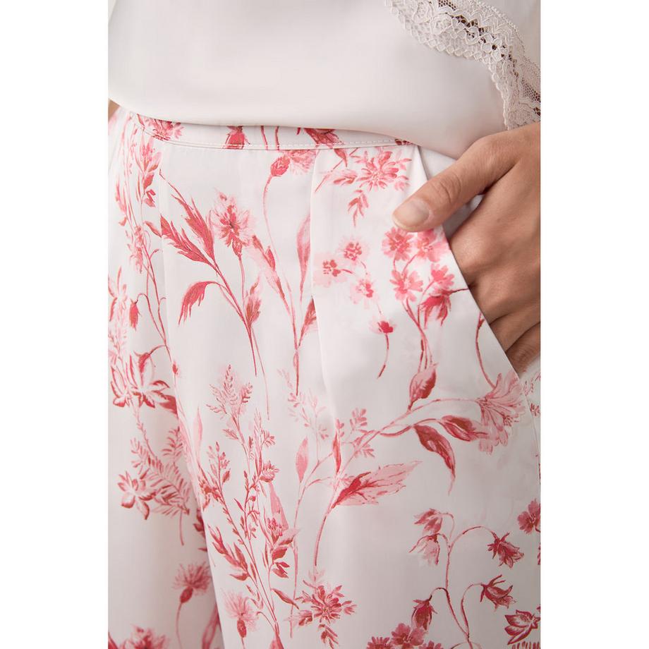 Etam Pantaloni pigiama in raso con stampa floreale  