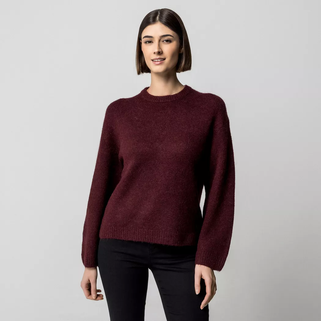Gina Tricot - Pullover, für Damen, Bordeaux, Größe M