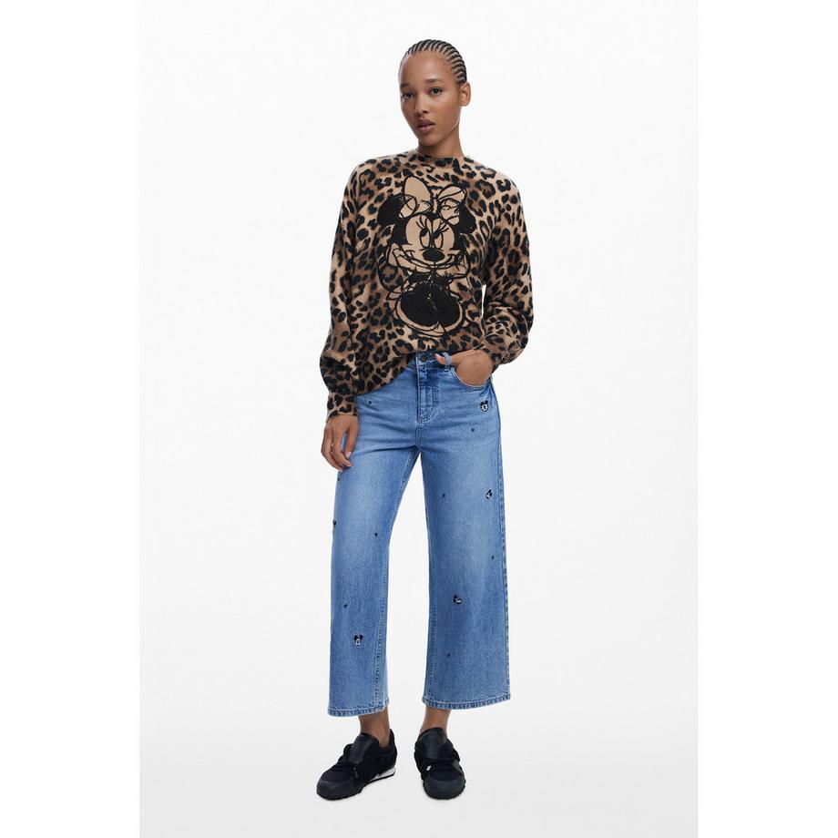 Desigual Minnie Mouse Leopard Print Pullover  